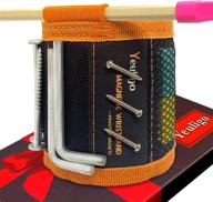 🛠️ tool gifts for men: magnetic wristband tool belt with 12 powerful magnets - perfect stocking stuffers for holding screws, nails, drill bits; unique gadget for diy handyman, carpenter, father/dad, husband logo