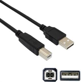 img 2 attached to 🖨️ NEORTX 6ft USB 2.0 Printer Cable - Type A Male to B Male for Canon Pixma Scanner/Printer
