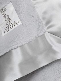 img 3 attached to 👶 Little Giraffe Luxe Solid Blanky – Baby Blanket, 14” x 14”: Soft and Stylish Silver Blanket for Babies