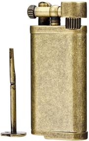 img 4 attached to Bronze Antique-Style Lift Arm Tobacco Pipe Cigarette Butane Lighter with Tamper & Pick