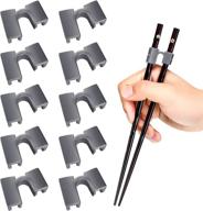 🥢 enhance your chopstick skills with 10 pieces chopstick helper training chopsticks connector: ideal for adults, beginners, trainers, and learners logo