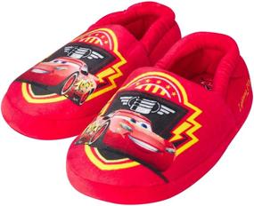 img 2 attached to 🚗 Plush Lightning McQueen Slippers for Disney Boys from Pixar Cars