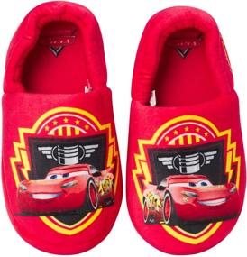 img 4 attached to 🚗 Plush Lightning McQueen Slippers for Disney Boys from Pixar Cars