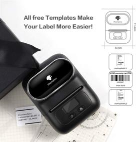 img 3 attached to 🏷️ Phomemo-M110 Label Maker - Compact Bluetooth Thermal Label Printer, Ideal for Clothing, Jewelry, Retail, Mailing, Barcode – Compatible with Android &amp; iOS, Includes 1 pack of 40×30mm Labels, Black