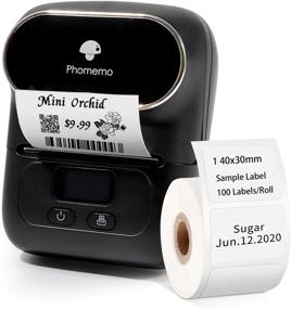 img 4 attached to 🏷️ Phomemo-M110 Label Maker - Compact Bluetooth Thermal Label Printer, Ideal for Clothing, Jewelry, Retail, Mailing, Barcode – Compatible with Android &amp; iOS, Includes 1 pack of 40×30mm Labels, Black