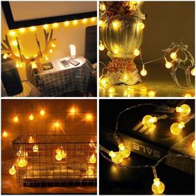 img 1 attached to 🔌 Waterproof LED Globe String Lights, 33ft 100 LED Fairy Lights, Plug-in String Light with Remote Control for Outdoor Indoor Bedroom, Garden, Christmas Tree Decor [8 Modes, Timer] (Warm White)