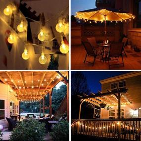 img 2 attached to 🔌 Waterproof LED Globe String Lights, 33ft 100 LED Fairy Lights, Plug-in String Light with Remote Control for Outdoor Indoor Bedroom, Garden, Christmas Tree Decor [8 Modes, Timer] (Warm White)