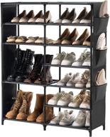 👞 youdenova 7 tier shoe rack, large boot rack storage for closet entryway, stackable shoe shelf organizer, holds 24-30 pairs, black логотип