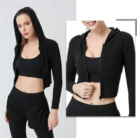 img 1 attached to Workout Activewear Athletic Sweatshirt Breathable Sports & Fitness