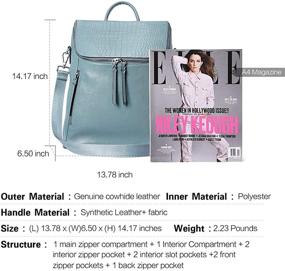 img 2 attached to CLUCI Women's Genuine Designer Backpack with Shoulder Straps, Handbags & Wallets - Fashionable Backpacks