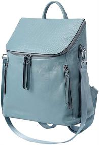 img 4 attached to CLUCI Women's Genuine Designer Backpack with Shoulder Straps, Handbags & Wallets - Fashionable Backpacks