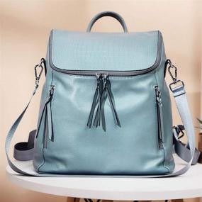 img 3 attached to CLUCI Women's Genuine Designer Backpack with Shoulder Straps, Handbags & Wallets - Fashionable Backpacks