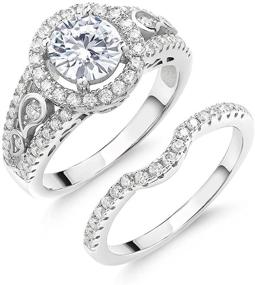 img 4 attached to Moissanite Gem Stone King Engagement Women's Jewelry