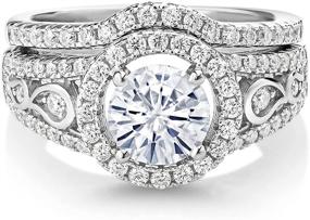 img 3 attached to Moissanite Gem Stone King Engagement Women's Jewelry