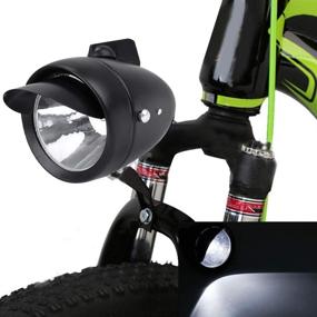 img 1 attached to 🚲 Bike Headlight - Retro Front LED Cycling Lighting Equipment with Frame & Visor