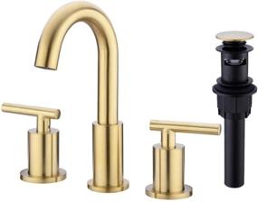 img 4 attached to 🚿 TRUSTMI Bathroom Widespread Brushed Faucet with Included Accessories
