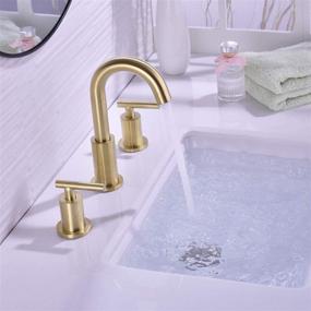 img 2 attached to 🚿 TRUSTMI Bathroom Widespread Brushed Faucet with Included Accessories