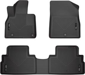 img 4 attached to Husky Liners 95691 | Weatherbeater Front & 2nd Seat 🐾 Floor Mats for 2020 Kia Telluride - Premium Quality and Durability