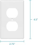 🔌 bates- white outlet covers: pack of 12, effective wall plates for electrical outlets логотип