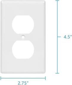 img 4 attached to 🔌 Bates- White Outlet Covers: Pack of 12, Effective Wall Plates for Electrical Outlets