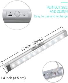 img 3 attached to 💡 Wireless Closet Light with Eye-Protection Design, Germany Osram LED, Automatic Motion Sensor Lighting for Pantry, Rechargeable Cabinet Light with Night Lighting (80Lumen, 6000k 80+CRI)