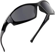 🕶️ protect your eyes with calamus turmoil polarized sport sunglasses - ideal for driving, fishing, cycling, and running, offering uv protection for men and women logo