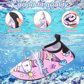 img 2 attached to 🦄 Unicorn Toddler Water Shoes: Quick Dry, Non-Slip, Beach & Outdoor Sports Swim Shoes