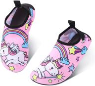 🦄 unicorn toddler water shoes: quick dry, non-slip, beach & outdoor sports swim shoes logo