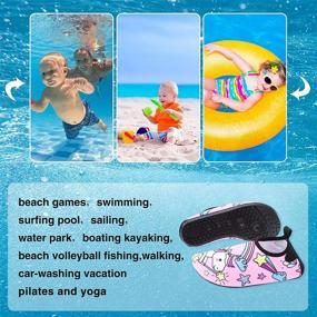 img 1 attached to 🦄 Unicorn Toddler Water Shoes: Quick Dry, Non-Slip, Beach & Outdoor Sports Swim Shoes