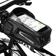 🚴 waterproof phone mount cycling bag for iphone 11 plus xs max - cbrsports bike phone pouch bicycle front frame bag top tube cycling pouch accessories (fits 6.5-7” and below) logo