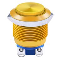 twidec / 19mm waterproof golden metal shell momentary raised top push button switch 3a/12~250v spst 1no start button for car modification switch（quality assurance for 1 years） m-19-gld-g logo