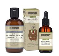 🧔 brisk grooming beard care set: achieve optimal beard care with our 2 count set logo