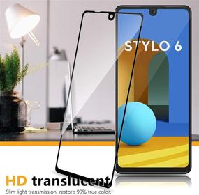 img 3 attached to 🔒 3-пак UniqueMe Защитное стекло полного покрытия для экрана LG Stylo 6 [Защита от края до края] [Дружелюбное к чехлу] - Черный