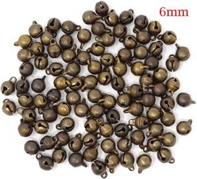 img 3 attached to 🔔 Honbay 100pcs 6mm Fashion Bronze Jingle Bell/Small Bell/Mini Bell for DIY Bracelet, Anklets, Necklace, Knitting, Jewelry Making