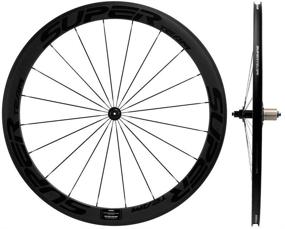 img 1 attached to Enhance Your Cycling Performance with Superteam 50mm 🚴 Clincher Wheelset: 700c, 23mm Width, Carbon Wheels with Black Decals