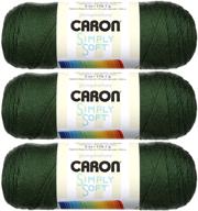 темно-зеленая пряжа caron simply soft в однотонном исполнении (3-pack): h97003-9707 логотип