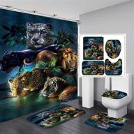 fashion_man leopard polyester waterproof bathroom logo