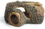 🌳 hygger betta log: resin hollow tree trunk ornament for betta fish tank decor, wood house aquarium accessories logo