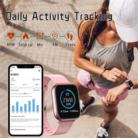 img 1 attached to Advanced Waterproof Smart Watch by PUBU - Fitness Tracker with Blood Pressure & Heart Rate Monitor, 📱 SNS Text Messages, Step Counter - Compatible with iPhone, Samsung, and Android Phones - for Men and Women