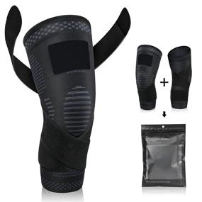 img 4 attached to 🏋️ Xom-shot Knee Brace 2 Pack: Ultimate Knee Compression Sleeves for Pain Relief & Support - Perfect for ACL, Meniscus Tear, Sports, Jogging, Running, Gym, Hiking, & Workouts