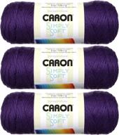 🧶 bulk buy caron simply soft yarn solids (3-pack) in purple h97003-9781 логотип