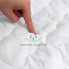 img 3 attached to 🛏️ Quilted White Crib Mattress Protector- Absorbent & Noiseless Cover | Skin-Friendly & Breathable | 100% Waterproof & Machine Washable | Improved Thickness