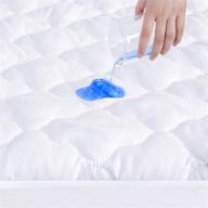 🛏️ quilted white crib mattress protector- absorbent & noiseless cover | skin-friendly & breathable | 100% waterproof & machine washable | improved thickness logo