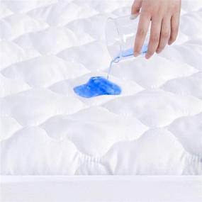 img 4 attached to 🛏️ Quilted White Crib Mattress Protector- Absorbent & Noiseless Cover | Skin-Friendly & Breathable | 100% Waterproof & Machine Washable | Improved Thickness