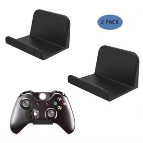 img 4 attached to 🎮 WGOAL Game Controller Wall Mount Stand Holder (2 Pack), Compatible with Xbox One, PS4, PlayStation, Steam, Nintendo Switch Pro, Elite PC Controllers, Headsets, Universal Video Game Controller Accessories in Black