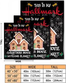 img 3 attached to 🎄 My Christmas Movie Watching Blanket Quilt: Plush Throw Blanket for Couch Bed, Reversible Sherpa Fleece (50x60 inches)