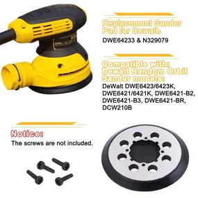 img 3 attached to 🛠️ YIJIANG 3 Packs Metal 5 inch 8 Hole Hook &amp; Loop Replacement Sander Pad - Compatible with DeWalt DWE6421/6421K, DWE6423/6423K, DCW210B Random Orbital Sander - Replace for Pad Part Number DWE64233 &amp; N329079 - Enhanced SEO