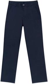 img 4 attached to 👖 Nautica Boys' School Uniform Twill Pant: Flat Front Design for Style and Comfort