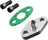 🛢️ pitvisit turbo oil flange adapter kit -4an fitting with built-in restrictor, including gaskets and bolts - compatible with t3 t3/t4 turbo applications logo