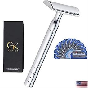 img 3 attached to 🪒 GK Picks – Premium Long Handle Double Edge Safety Razor Kit with 3 Pieces and 10 Blades